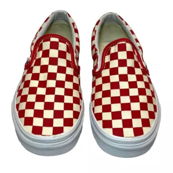Vans Other - Vans Off The Wall Classic Red Checkerboard Slip-On Shoes 500714 Men 7 Women 8.5